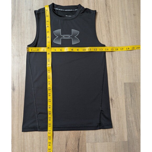 Lot Of 2 Under Armour Size YM Compression Tank Tops Fitted Sleeveless HeatGear - Picture 9 of 10